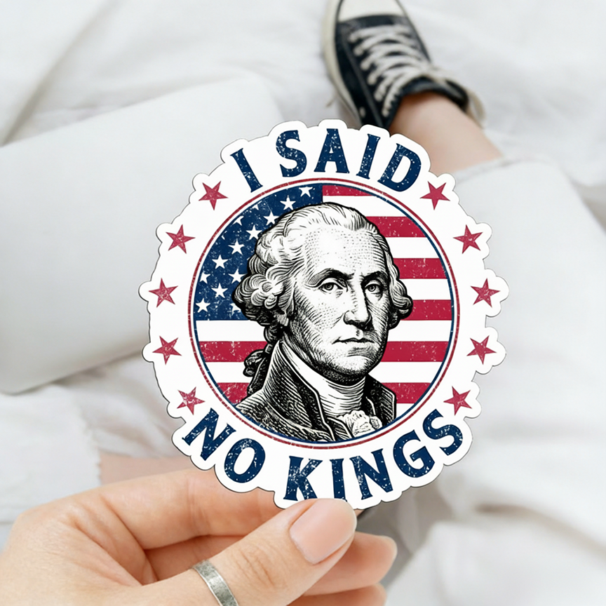 I Said No Kings American Flag Teacher Stickers