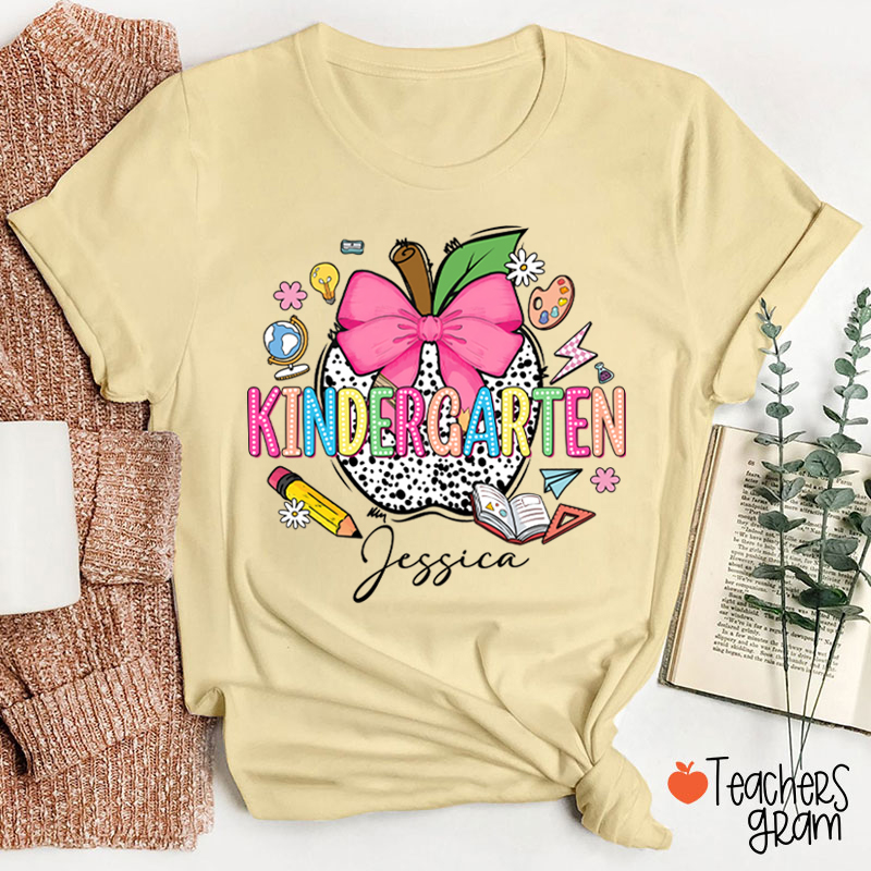 Personalized Name And Grade Back To School Teacher T-Shirt