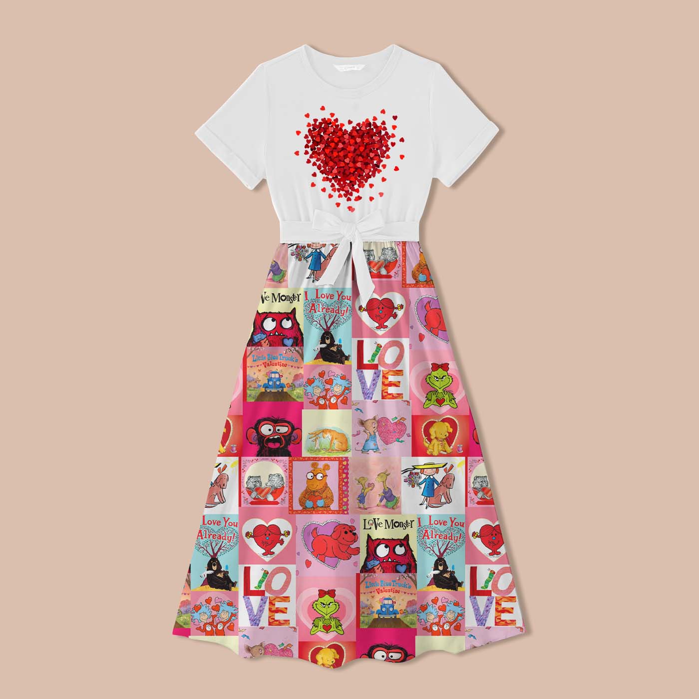 Let Love Fill Your Heart Teacher One Piece Dress