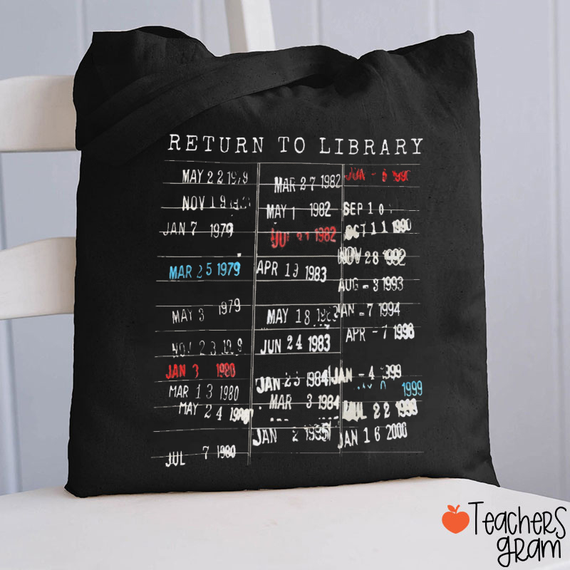 Return To Library Teacher Tote Bag