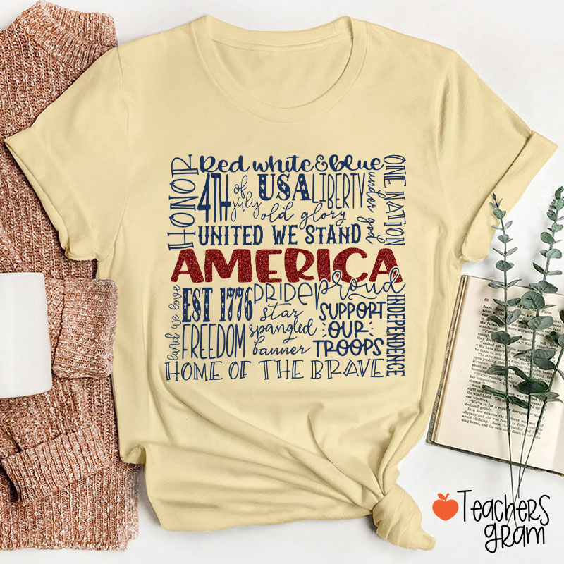 United We Stand America Teacher T-Shirt