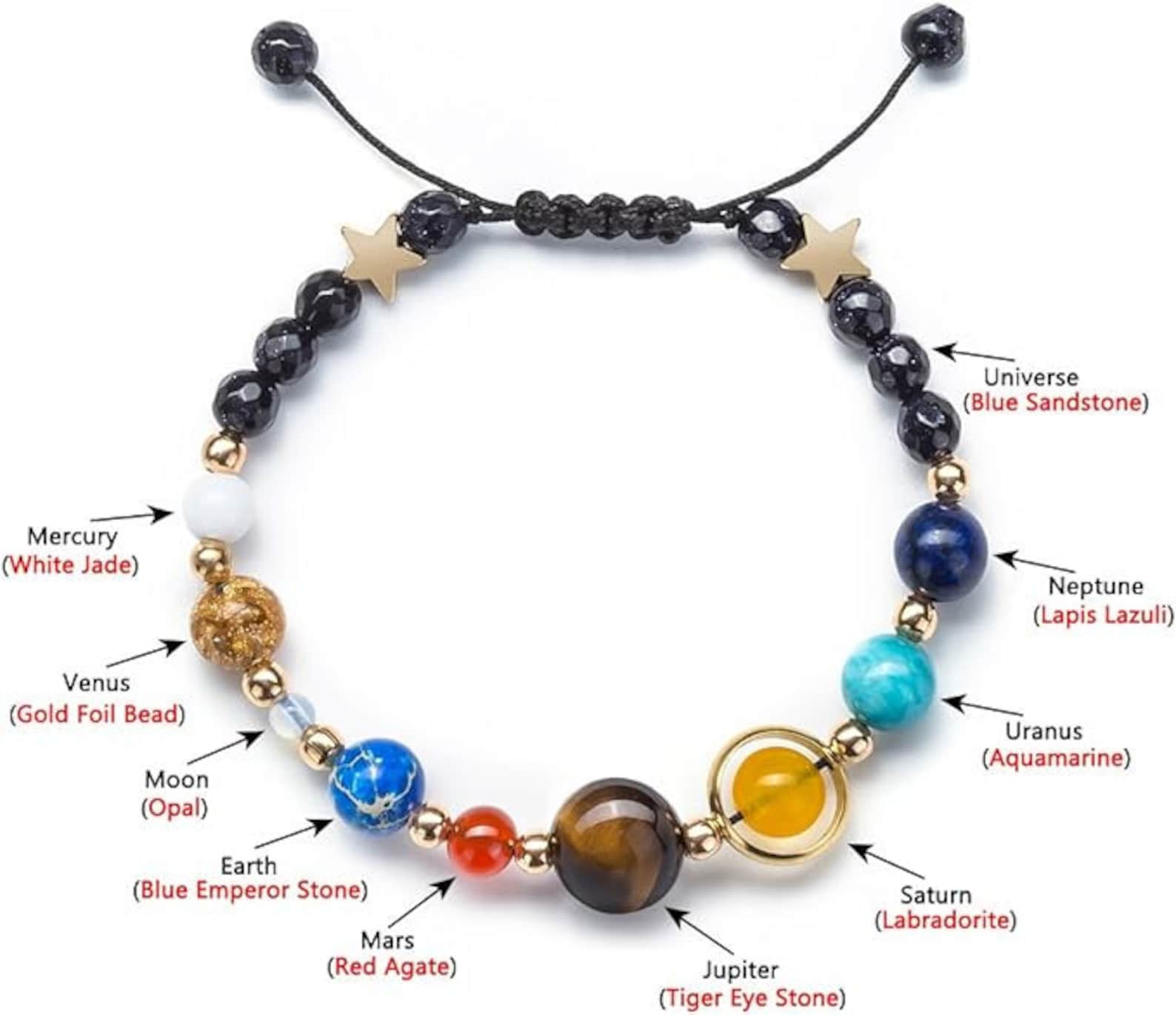 Handmade Solar System Bracelet