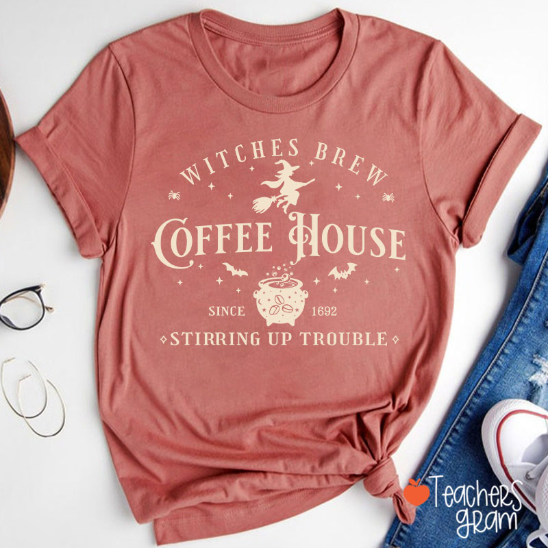 Witches Brew Coffee House Teacher T-Shirt