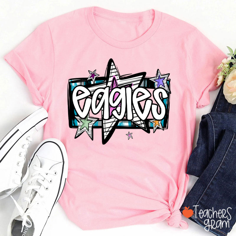 Personalized Mascot Star Metal Rock Teacher T-Shirt