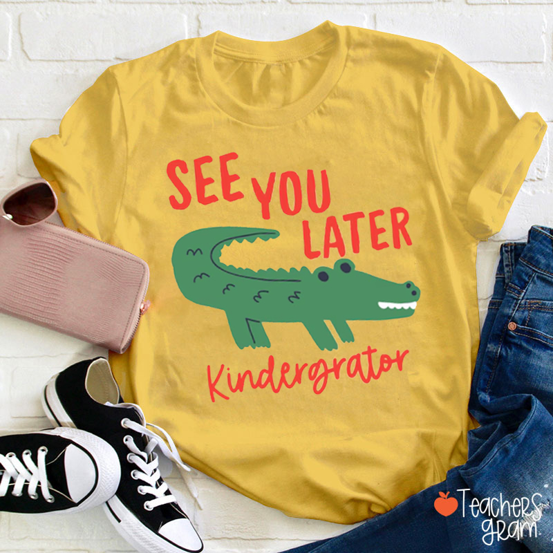 Personalized Grade See You Later Teacher T-Shirt