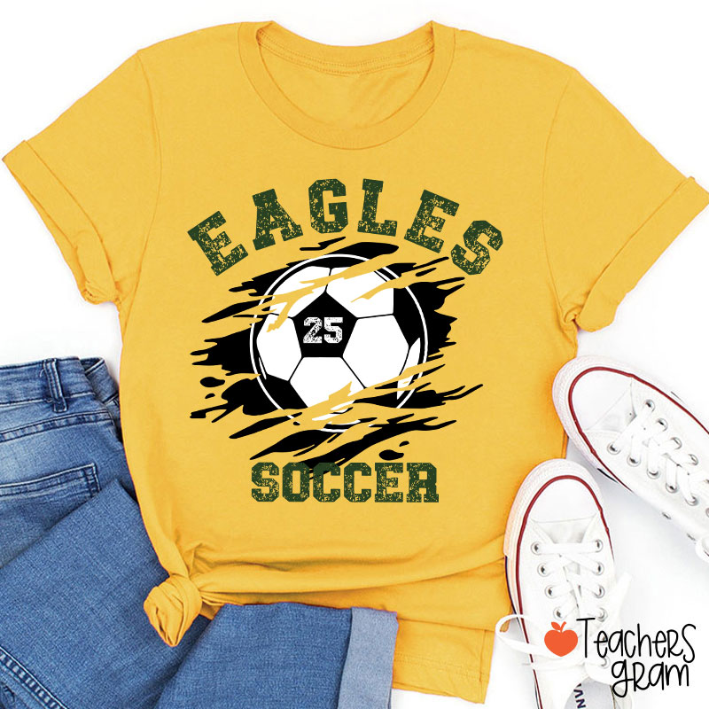 Personalized Mascot Sport And Number Game Day Teacher T-Shirt