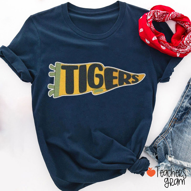 Personalized Mascot Team Flag Teacher T-Shirt