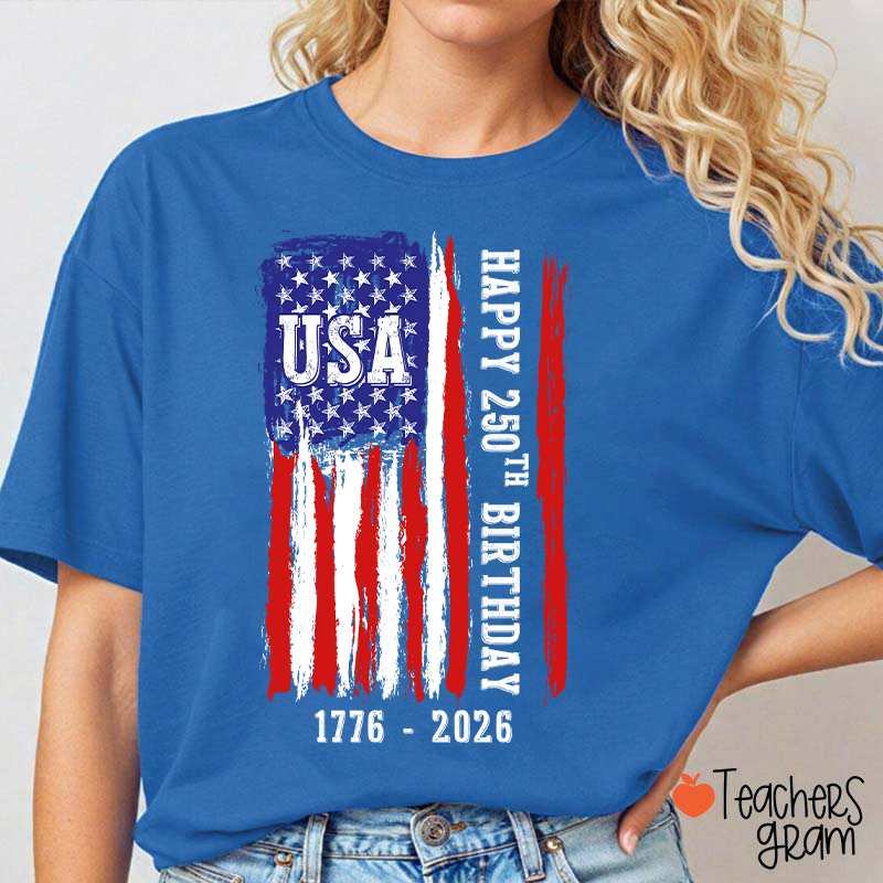America Independence Day 1776-2026 Patriotic Teacher T-Shirt