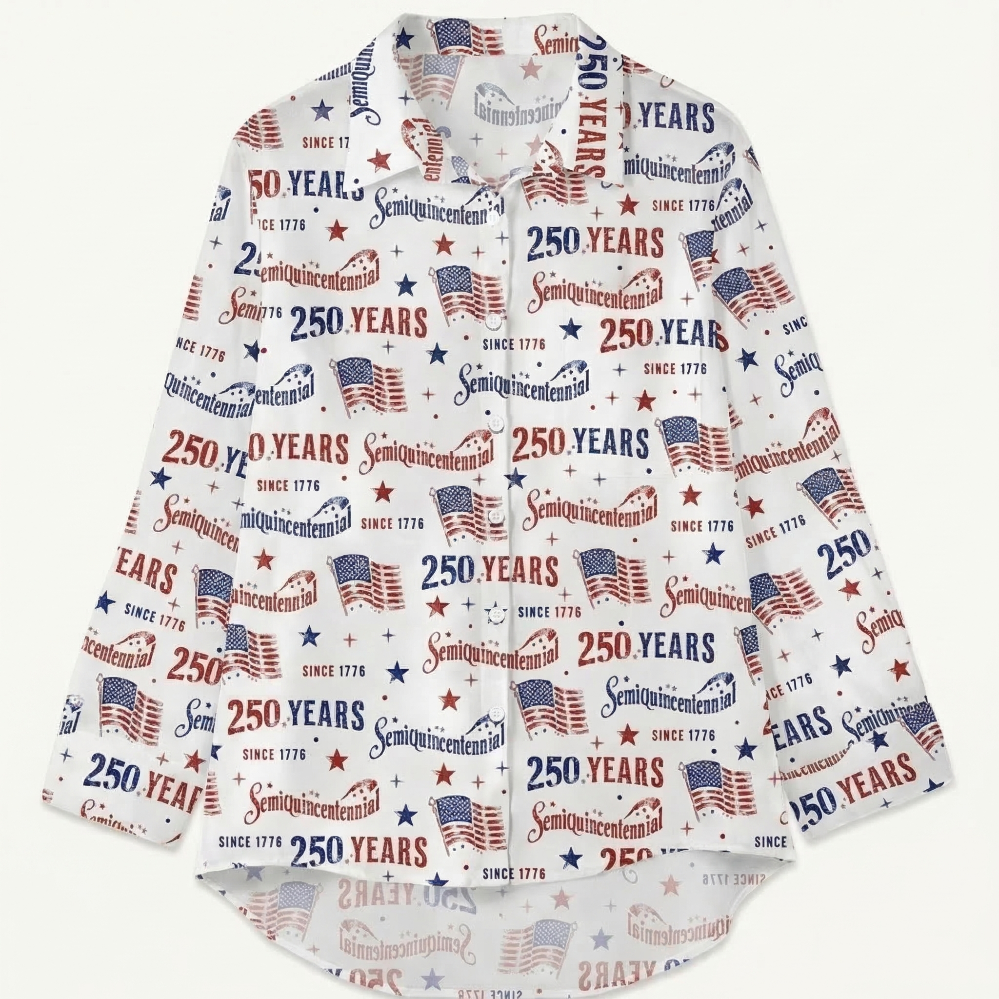 USA 250th Anniversary Teacher Crinkle Fabric Shirt