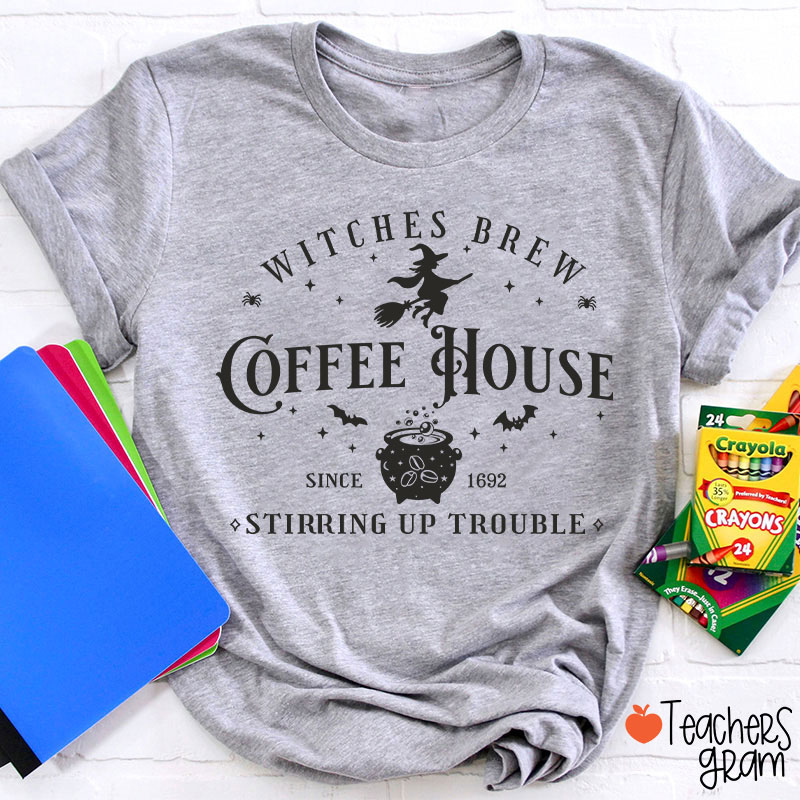 Witches Brew Coffee House Teacher T-Shirt