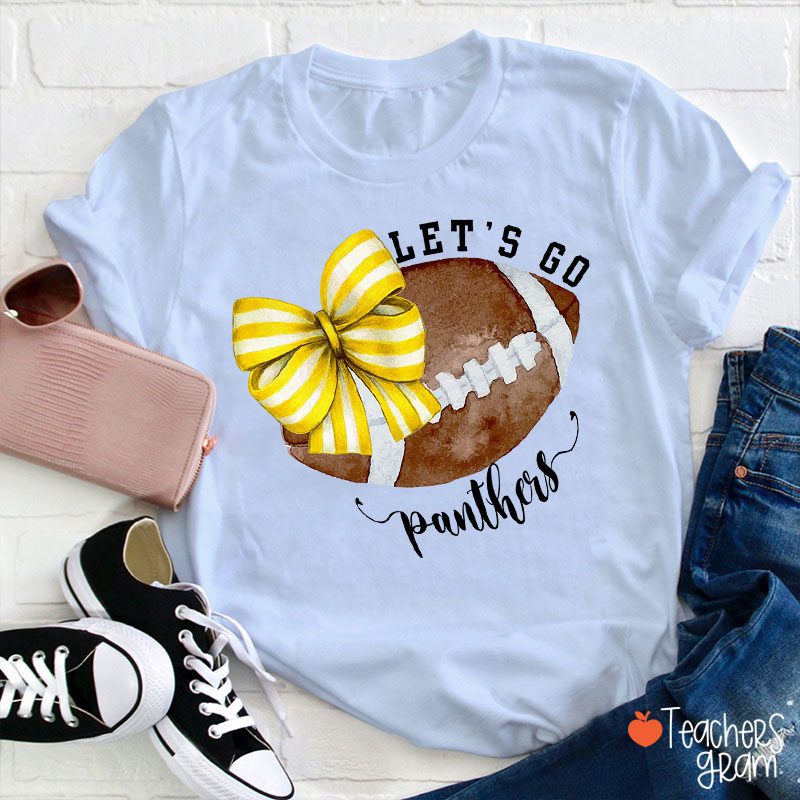 Personalized Sports And Mascot Let's Go Teacher T-Shirt