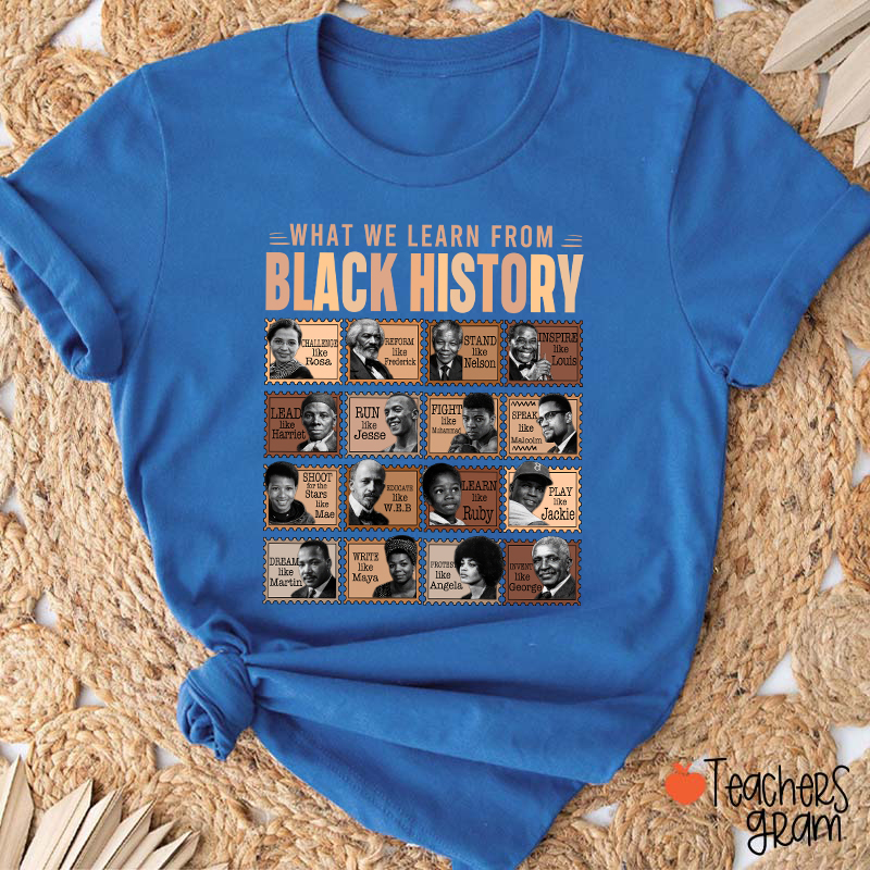 What We Learn From Black History Teacher T-Shirt