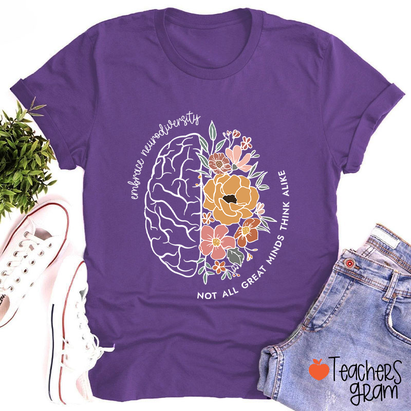 Embrace Neurodiversity Teacher T-Shirt