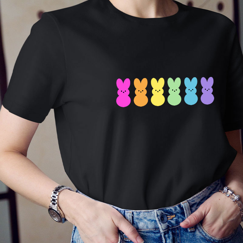 Easter Bunny Peeps Teacher T-Shirt