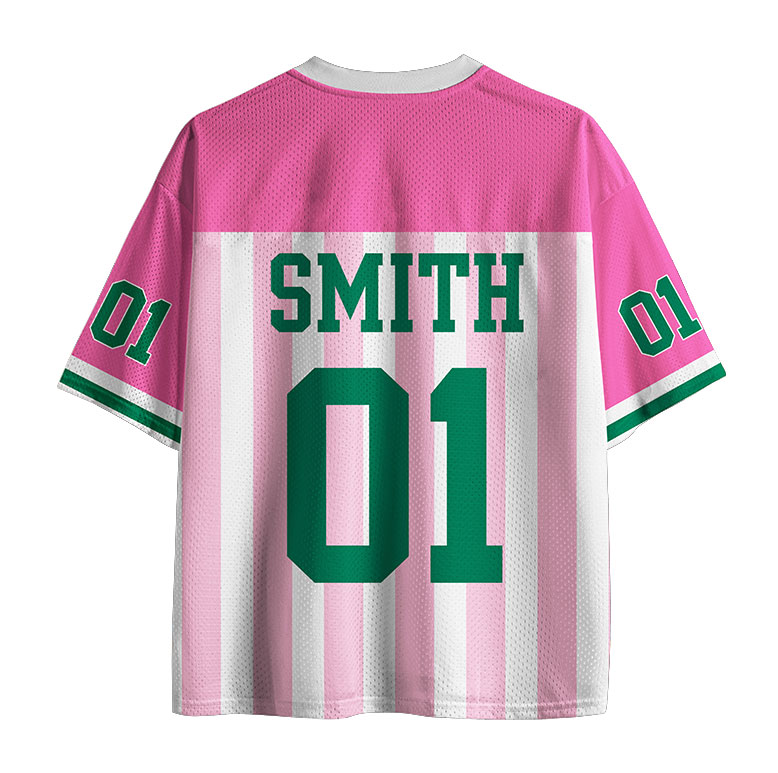 Personalized Grade And Name Preppy Stripes Stars Teacher Mesh Jersey