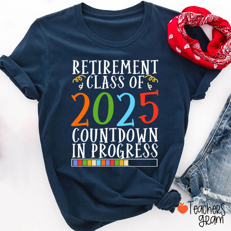 Personalized Retirement Countdown In Progress Teacher T-Shirt