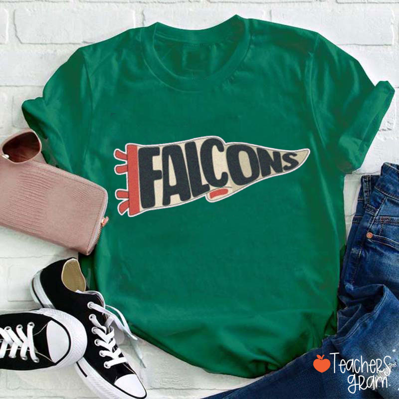 Personalized Mascot Team Flag Teacher T-Shirt