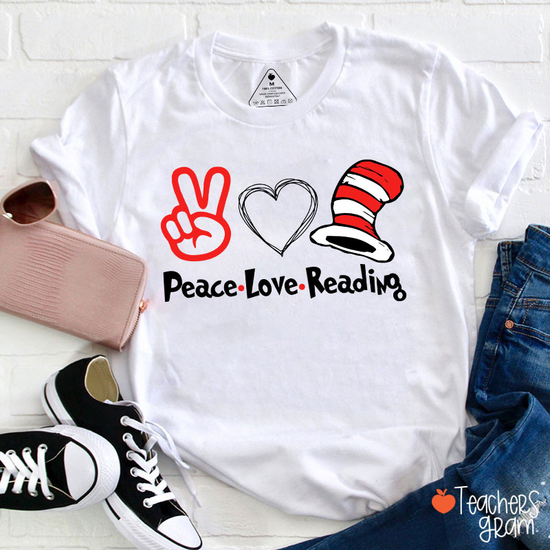 Peace Love Reading T-Shirt Sale-Teachersgram