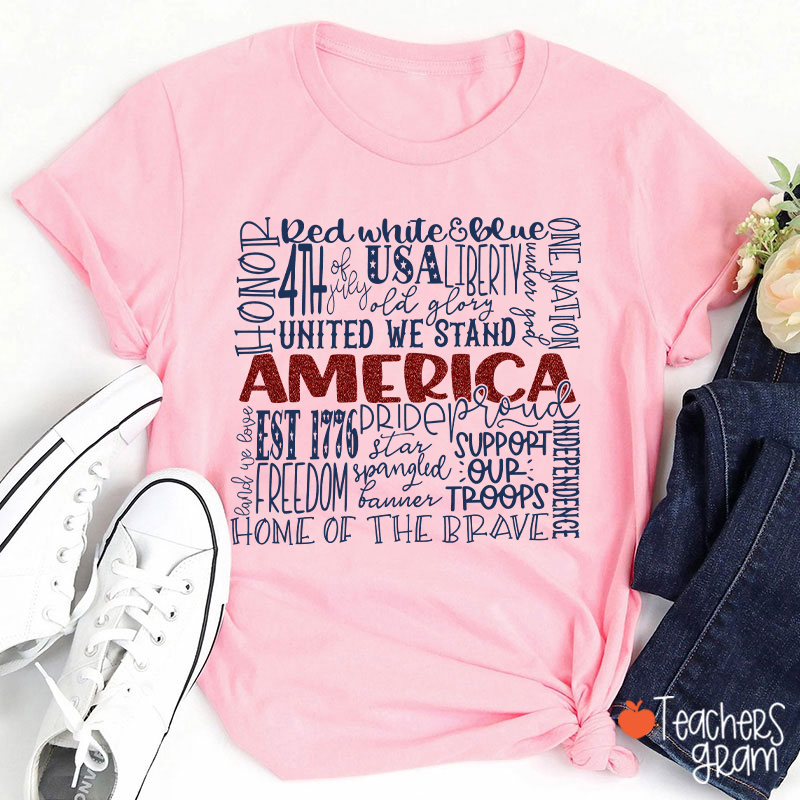 United We Stand America Teacher T-Shirt