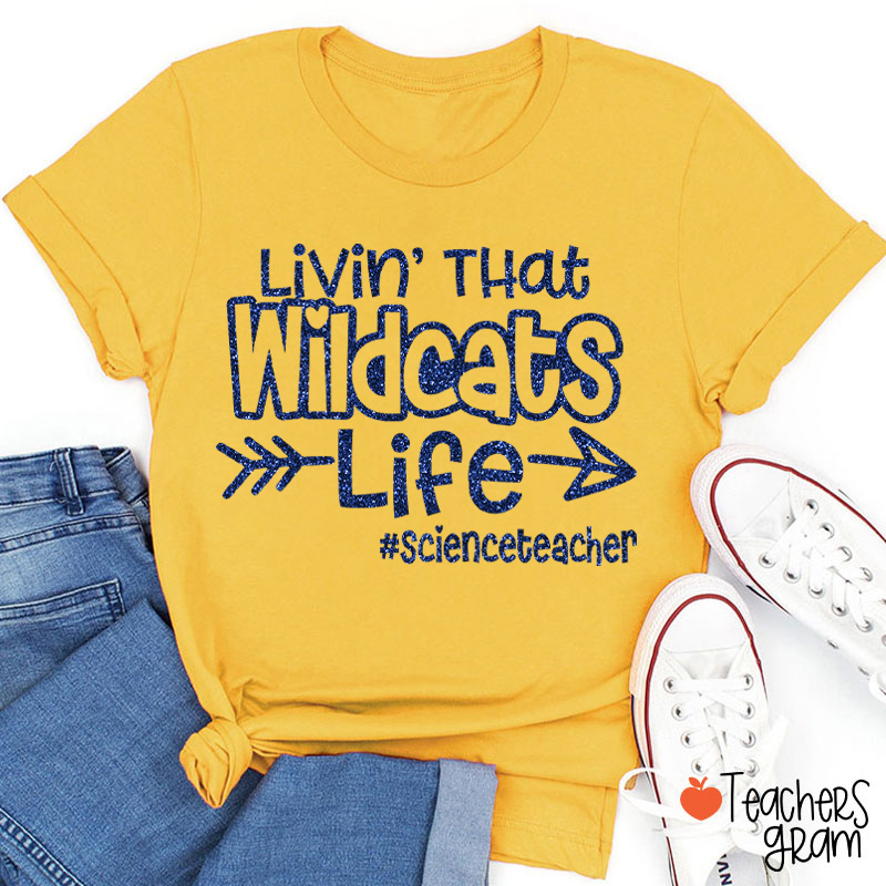 Personalized Mascot Livin' That Mascot Life Teacher T-Shirt