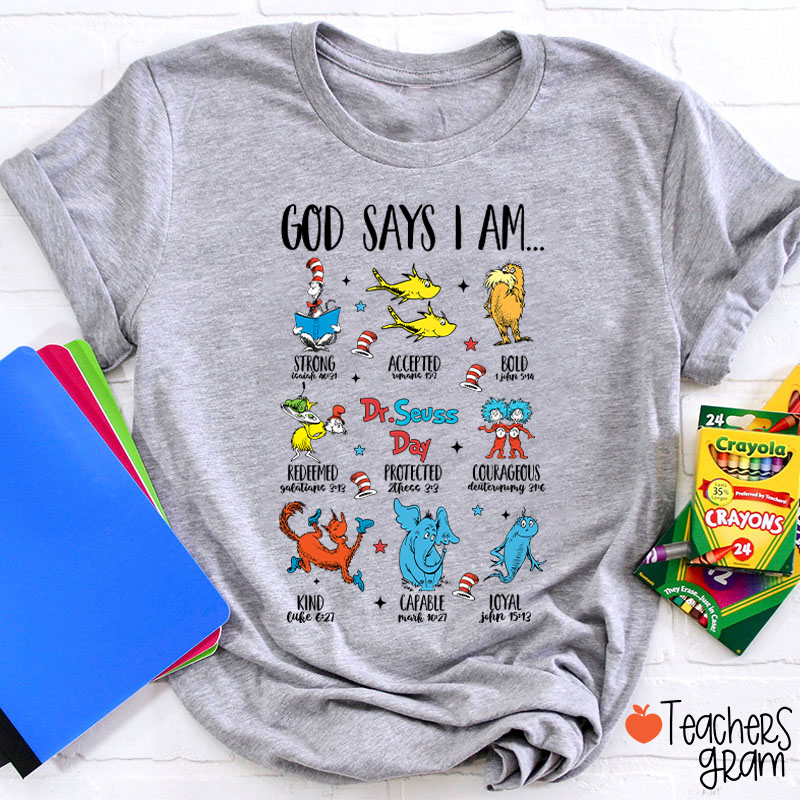 Reading Season God Says I Am Teacher T-Shirt