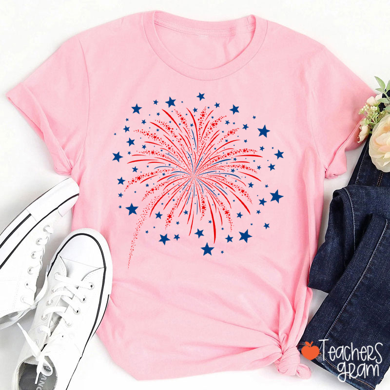4th Of July Firework Teacher T-Shirt