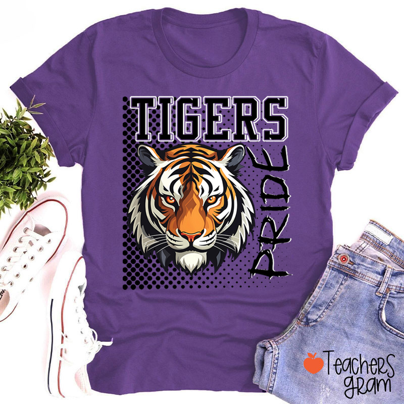 Personalized Colorful Mascot Pride Teacher T-Shirt