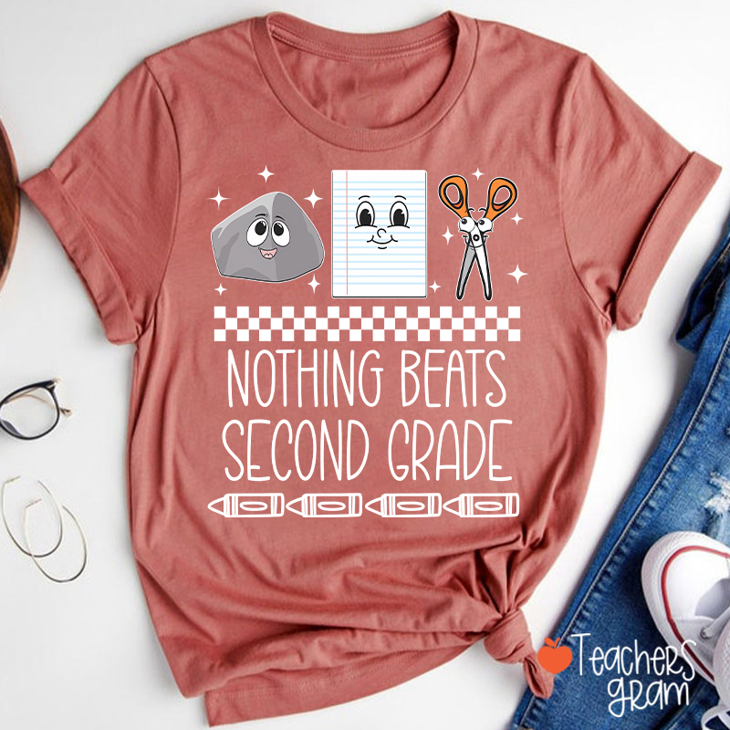 Personalized Grade Rock Paper Scissors Teacher T-Shirt