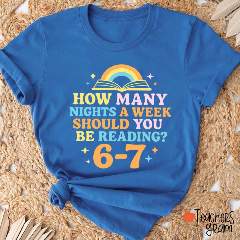 How Many Nights 6–7 Meme Teacher T-Shirt