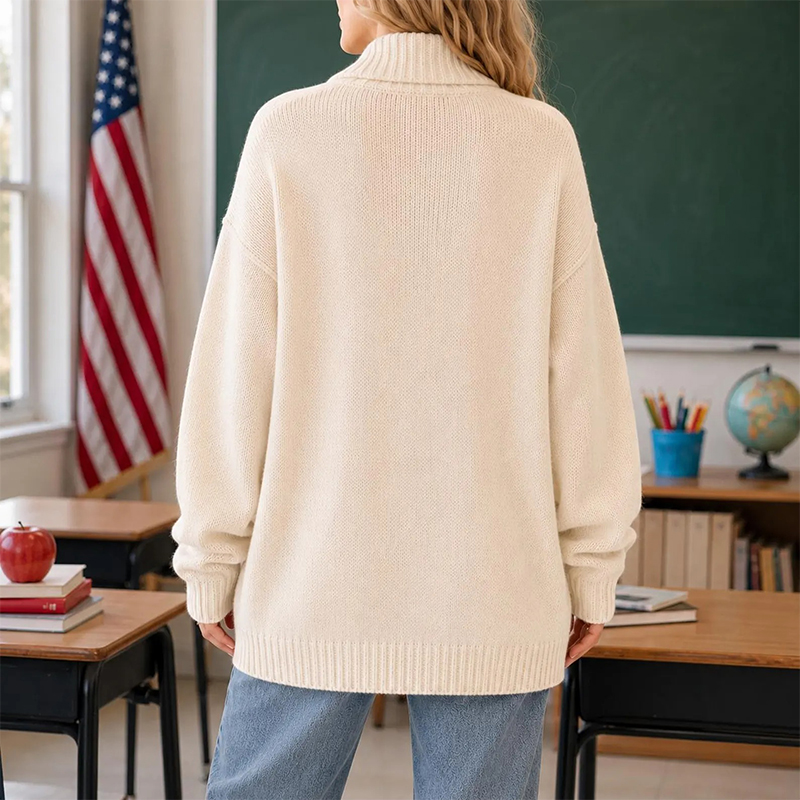 School Supply Graphic Teacher Ugly Cardigan Sweaters