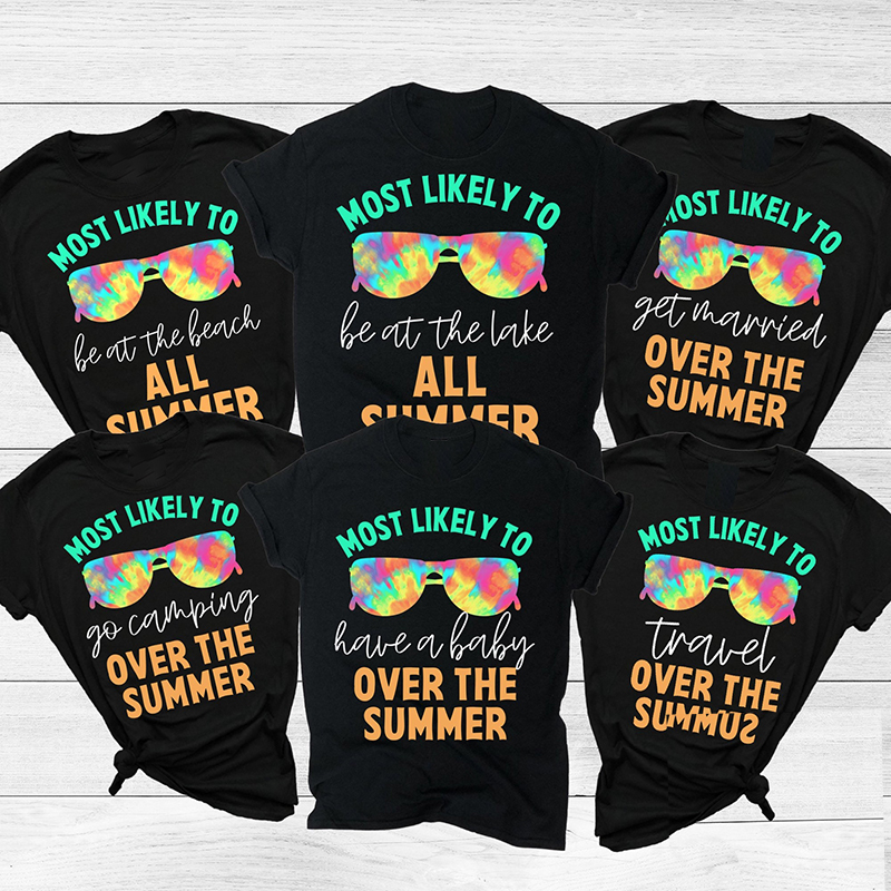 Personalized Text School Summer Most Likely To Teacher T-Shirt