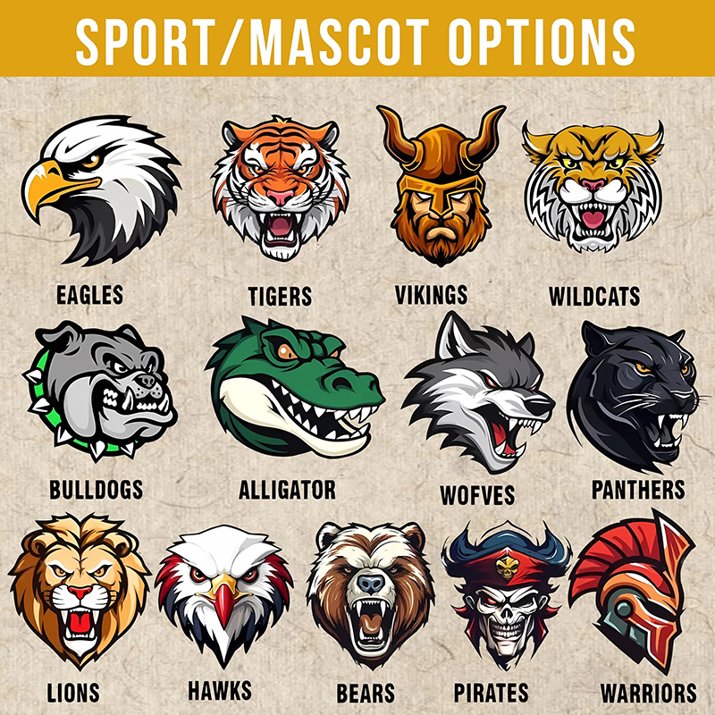 Personalized Realistic Mascot School Spirit Teacher T-Shirt