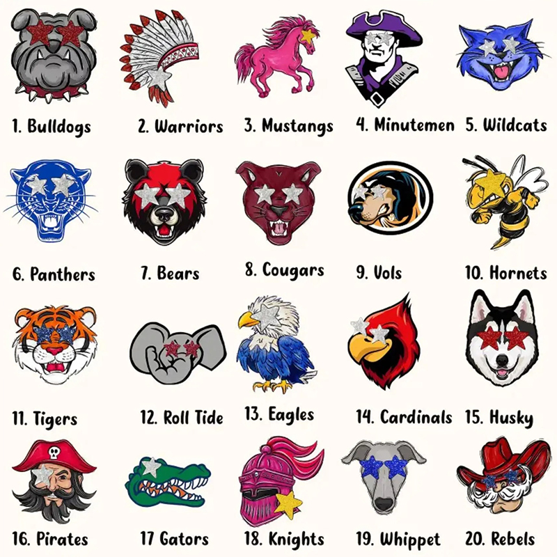 Personalized Mascot Preppy Bow School Spirit Teacher T-Shirt