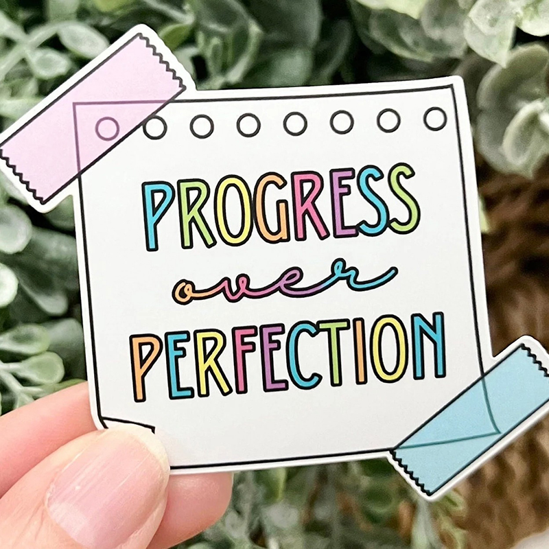 Progress Over Perfection Teacher Stickers