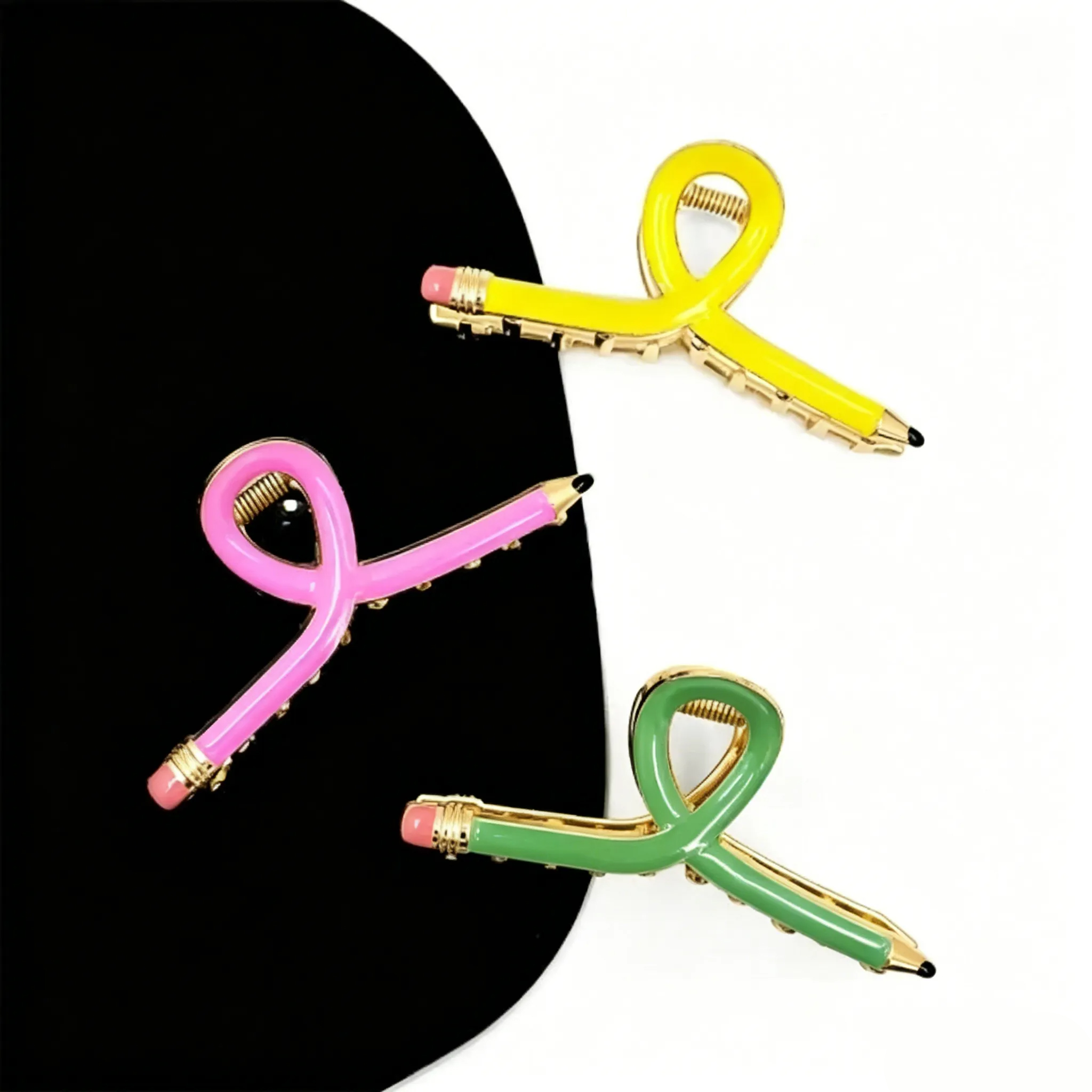 Pencil Shaped Shark Teacher Hair Clip