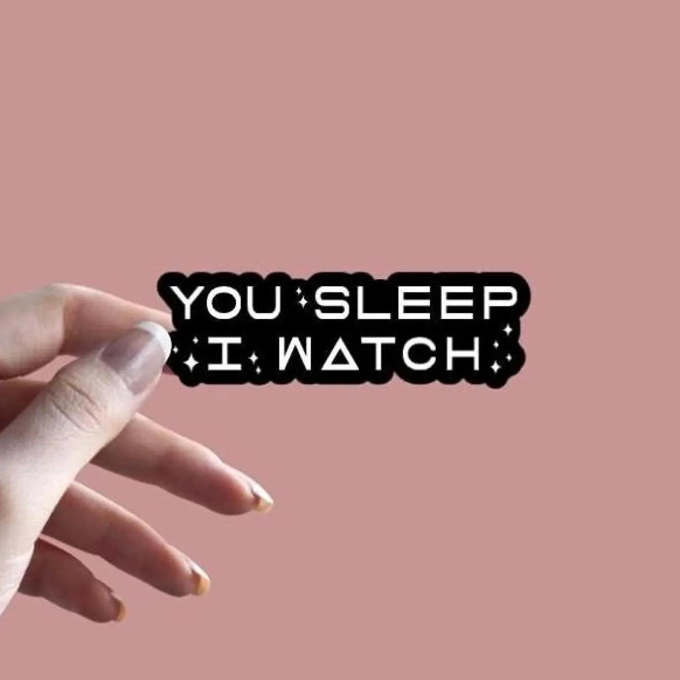 You Sleep I Watch Teacher Stickers