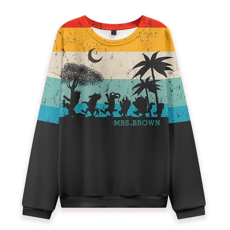 Personalized Name The Wild Things Teacher Ungly Knit Sweatshirt