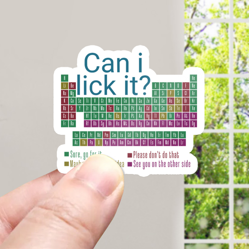 Can I Lick It Funny Science Teacher Stickers