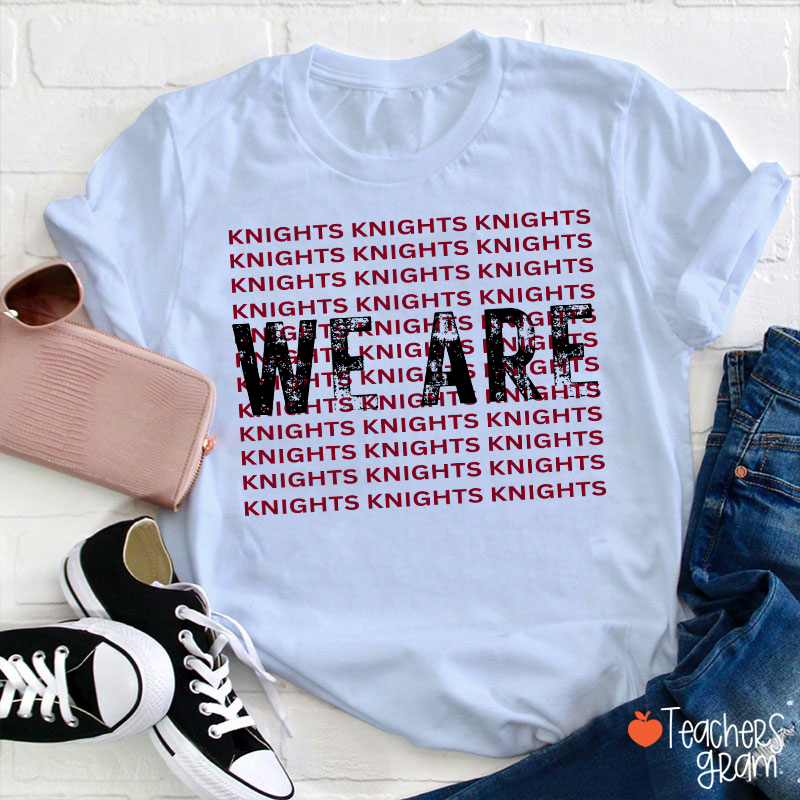 Personalized Mascot We Are School Spirit Teacher T-Shirt