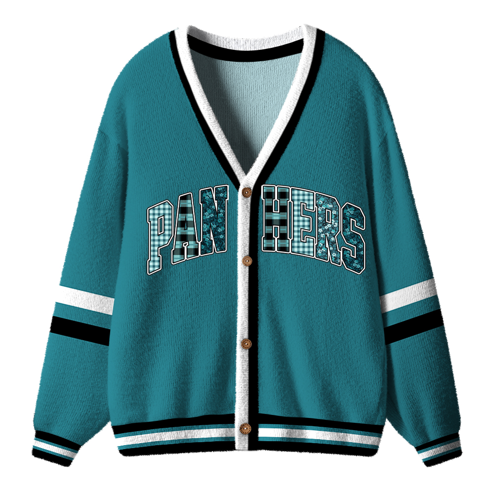 Personalized School Name Number Mascot Teacher Ugly Cardigan Sweater