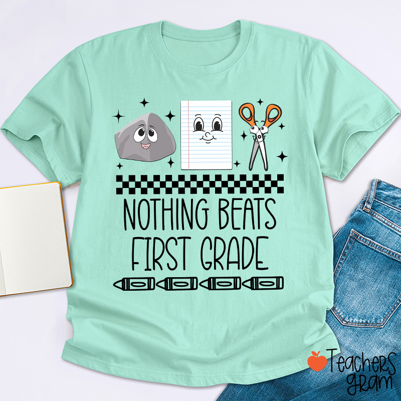 Personalized Grade Rock Paper Scissors Teacher T-Shirt