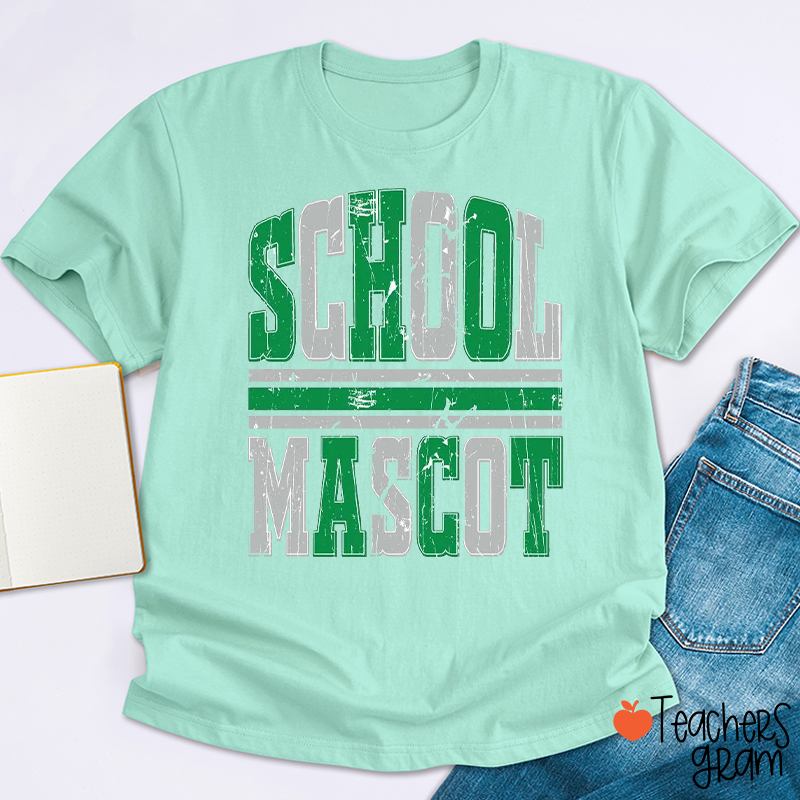 Personalized Sport Distressed Striped Teacher T-Shirt