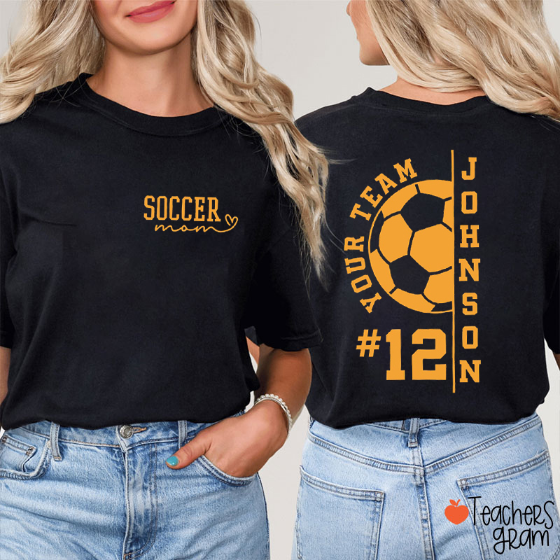 Personalized Team Name Sport And Your Name Game Day Teacher Two Sided T-Shirt