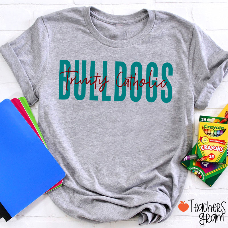 Personalized Mascot And School Name Simple Design School Spirit Teacher T-Shirt