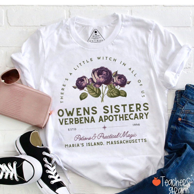 Owens Sisters Verbena Apothecary Teacher T-Shirt