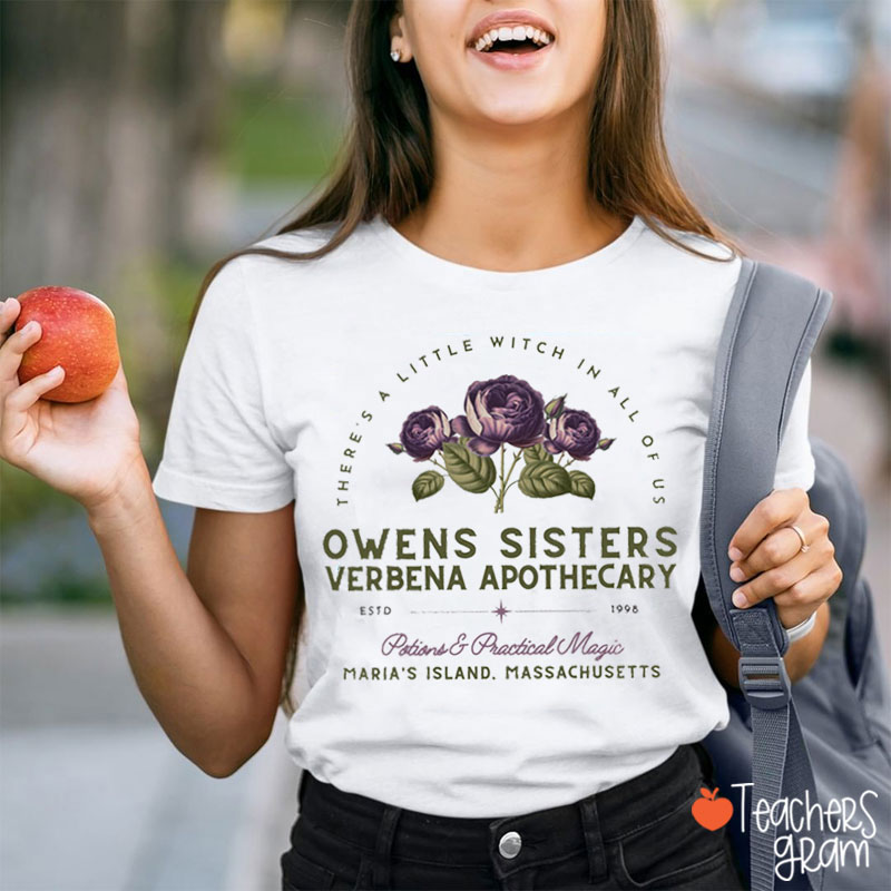 Owens Sisters Verbena Apothecary Teacher T-Shirt