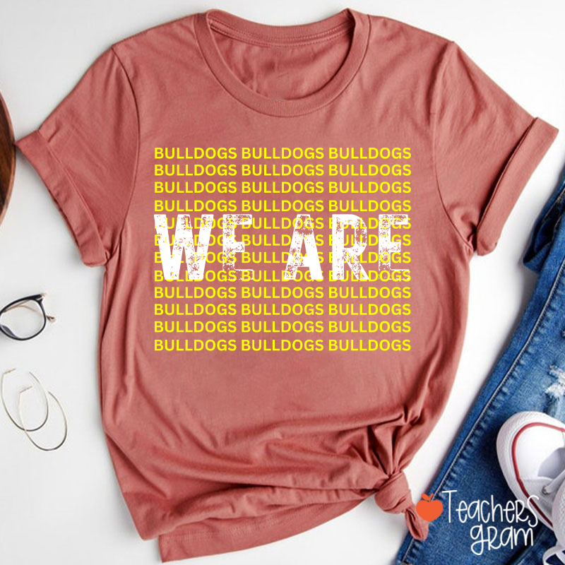 Personalized Mascot We Are School Spirit Teacher T-Shirt