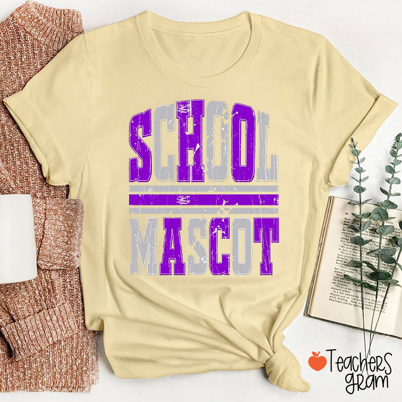 Personalized Sport Distressed Striped Teacher T-Shirt