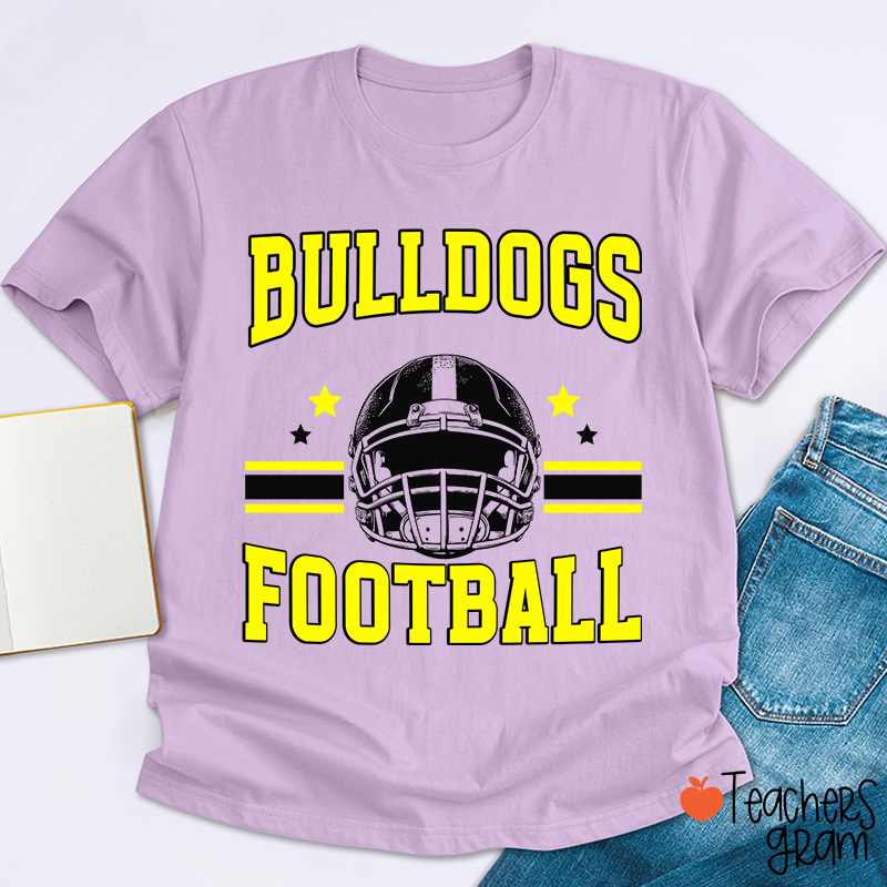 Personalized Mascot Football School Spirit Teacher T-Shirt