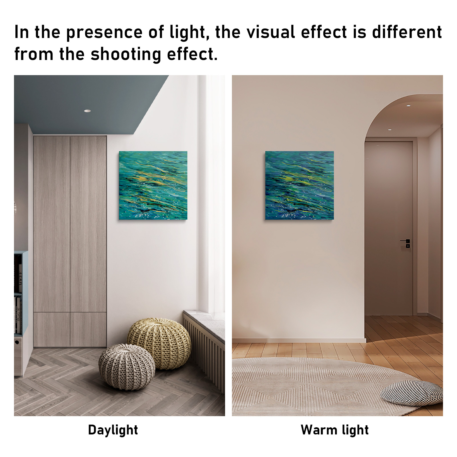 Peaceful Sea with Sunlight Abstract Wall Art On Canvas Print - Lava Odoro-LAVA ODORO